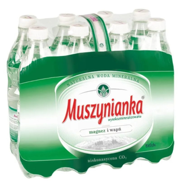 Woda Muszynianka  0,6l ngaz.